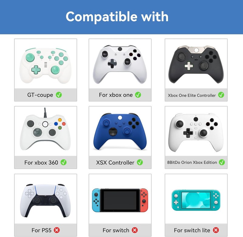 GEEKSHARE 4PCS Silicone Thumb Grip Caps Compatible with Xbox One/Xbox Series X Controller, Anti-Slip Joystick Cover - Starry Sky Design - Image 2